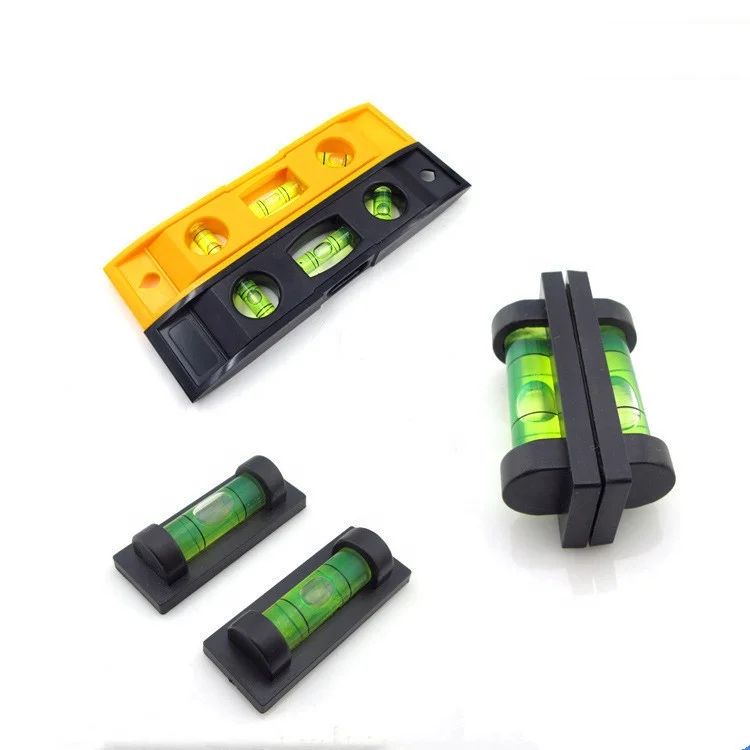 Acrylic small mini  bubble level colored cylinder Colorful Magnetic Circular precision bubble spirit level