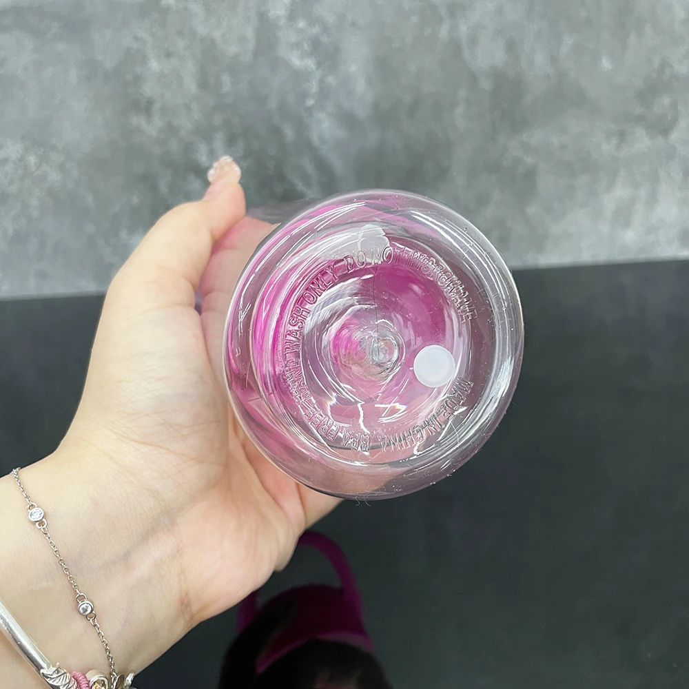 Reusable BPA free pre drilled 10oz 15oz double wall PET plastic Acrylic snow globe kids sport water bottle kids cups tumblers