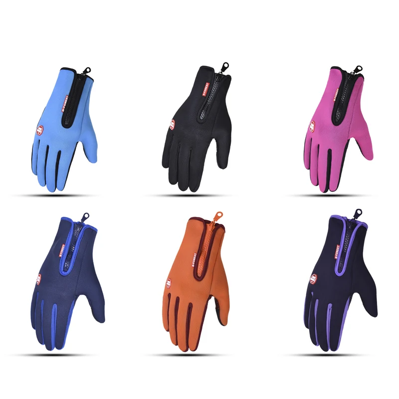 Уличные спортивные перчатки, теплые флисовые ветрозащитные сенсорные спортивные перчатки для сенсорных экранов, высококачественные водонепроницаемые тканевые велосипедные перчатки