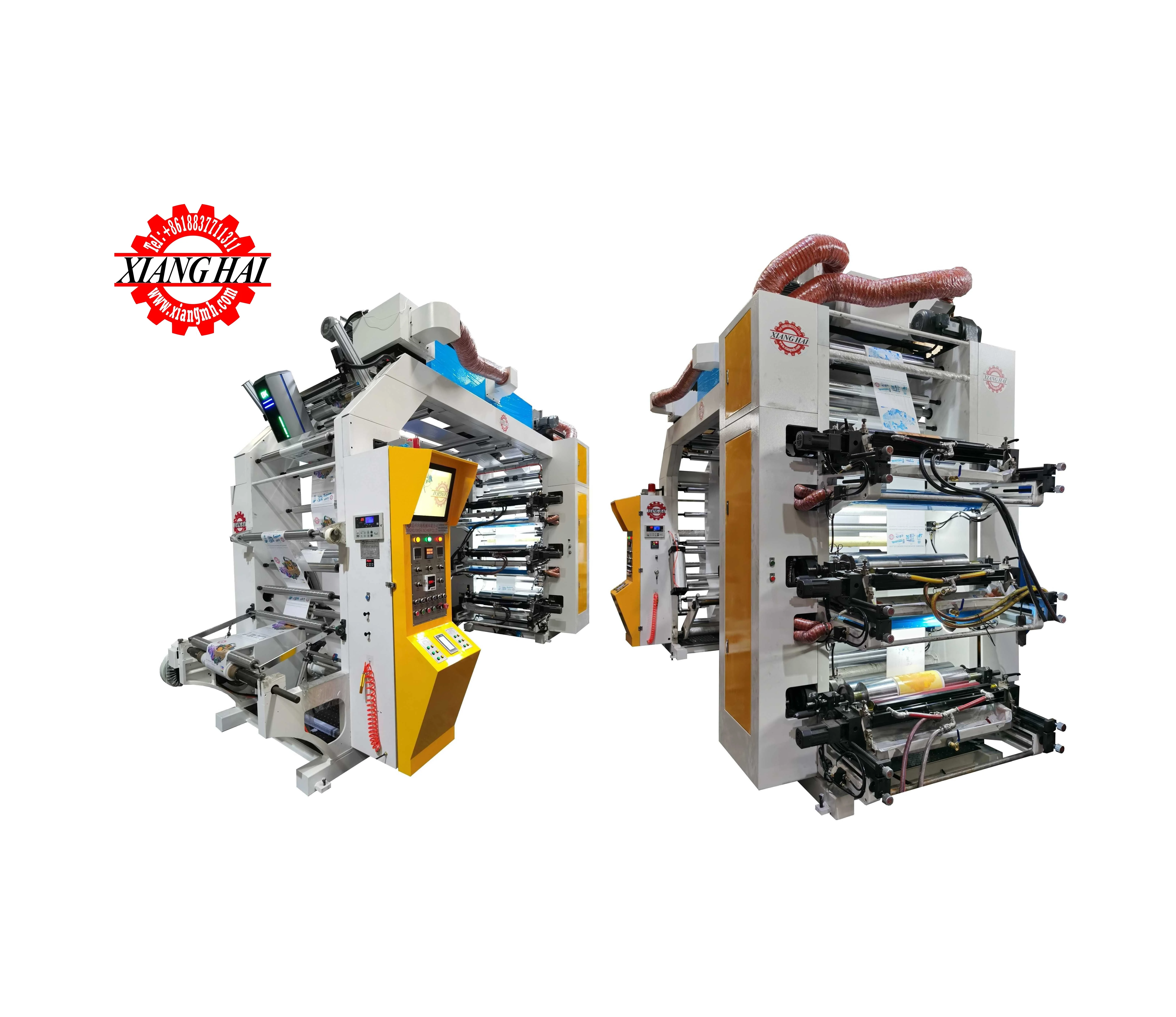 six colors Belt Design multicolor  flexo graphic printing machine