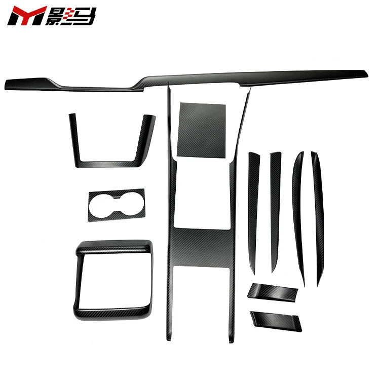 For Tesla Model S X 2023+ Dry Carbon Rear Seat Screen Frame Cover Screen Bezel Overlay