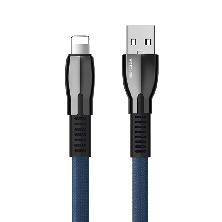 WK USB нейлоновый Плетеный 2.4A 5A кабель для быстрой зарядки мобильного телефона для iPhone Huawei Samsung