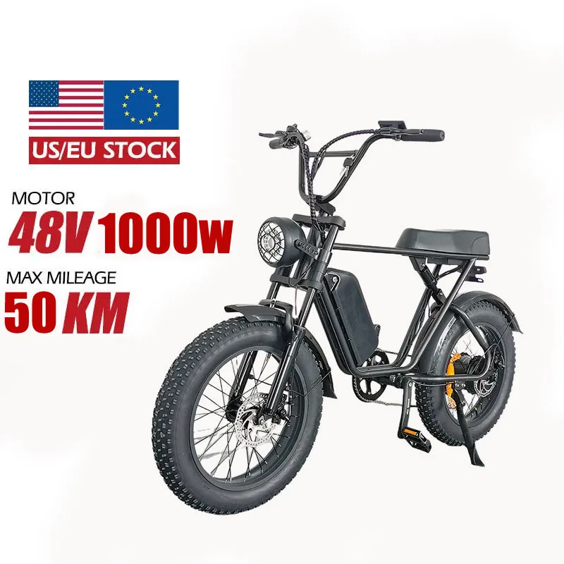 EU US UK Warehouse Fat Tire 1000W Bicycle Electric Off Road Electric Scooter Chinese Electric Bike for Sale