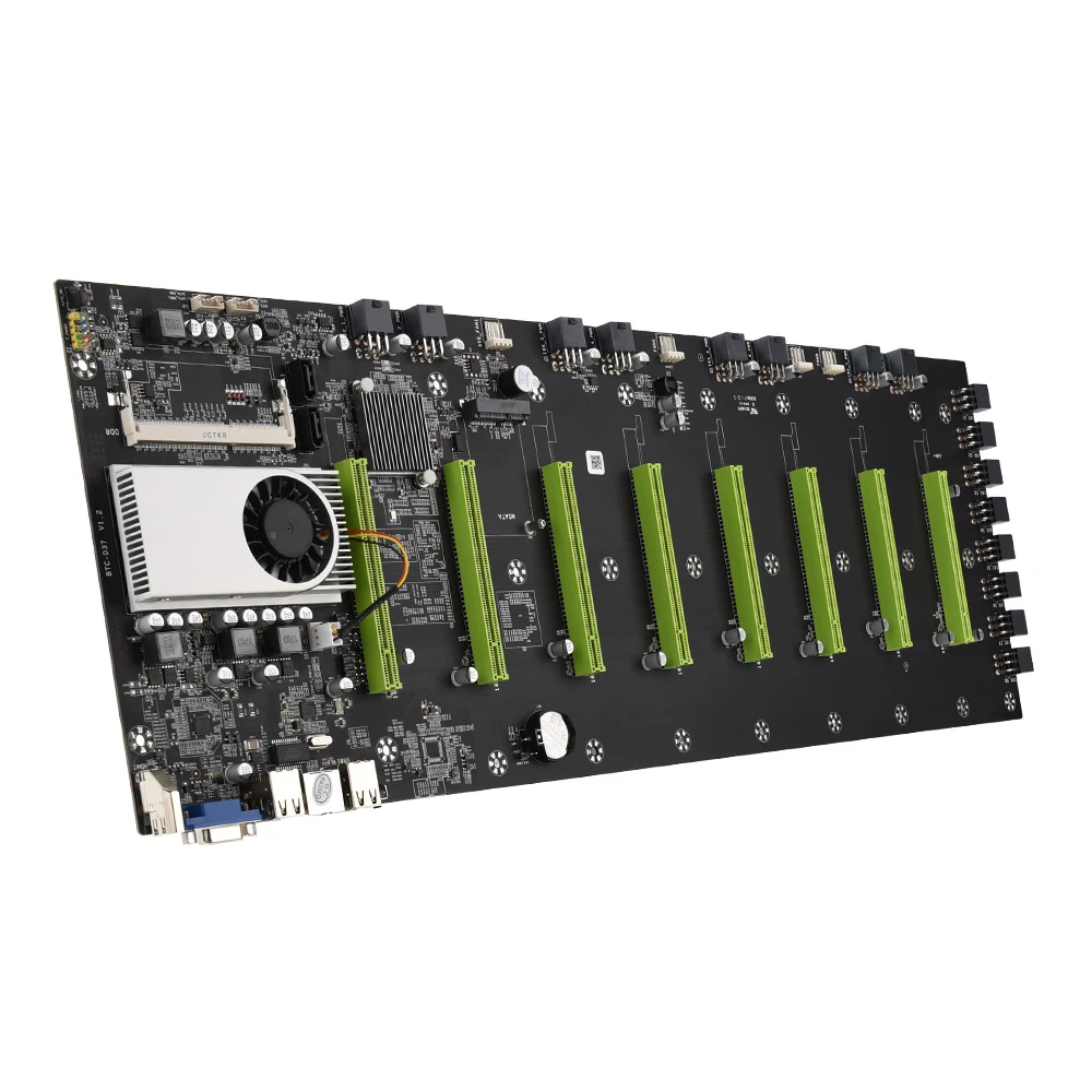
Crypto etherum currency mining rig 8 GPU motherboard Bitcoin ETH ZEC Ether LiteCoin mining 8 pcs Graphics 
