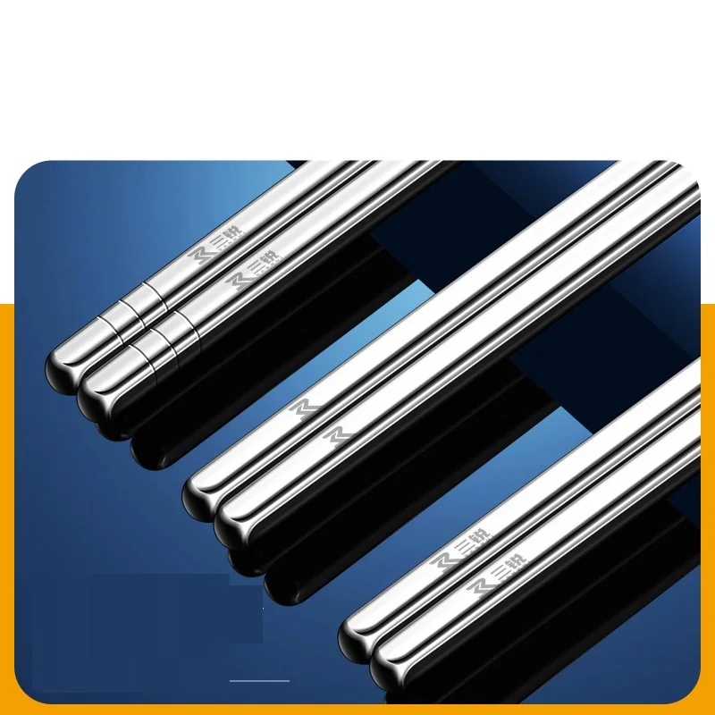 Factory Outlet Korean Style Reusable Metal Chopsticks 304 Stainless Steel Dishwasher Safe Chopsticks