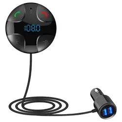 Dropshipping BC29B Car Kit Handsfree FM Transmitter Wireless Car MP3 Player Dual USB Car Charger