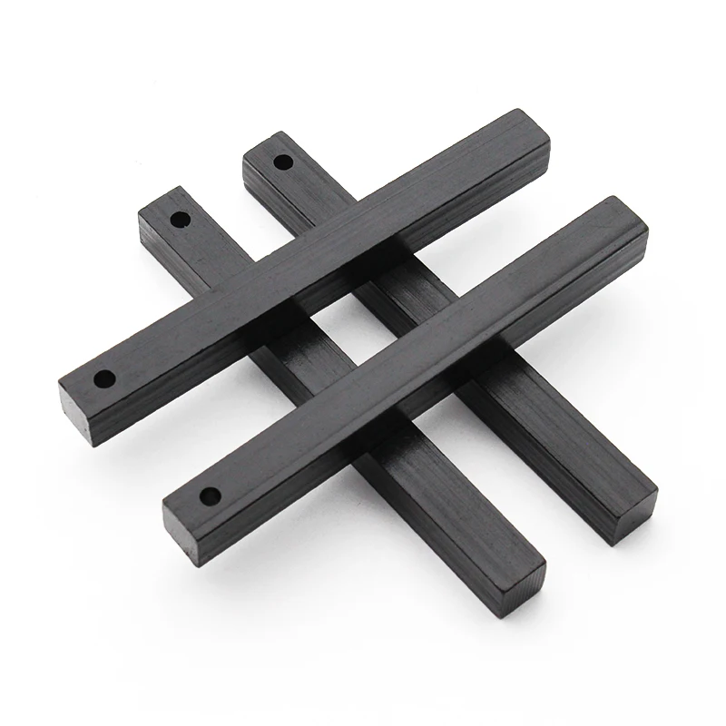 13mm Thick Square Magnesium Flint Bar Drilled Ferro Rod Fire Starter for Camping Gear