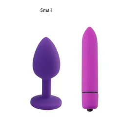 Anal Butt Plug Soft Silicone Prostate Massager Adult Gay Products Anal Plug Mini Erotic Bullet Vibrator Sex Toys
