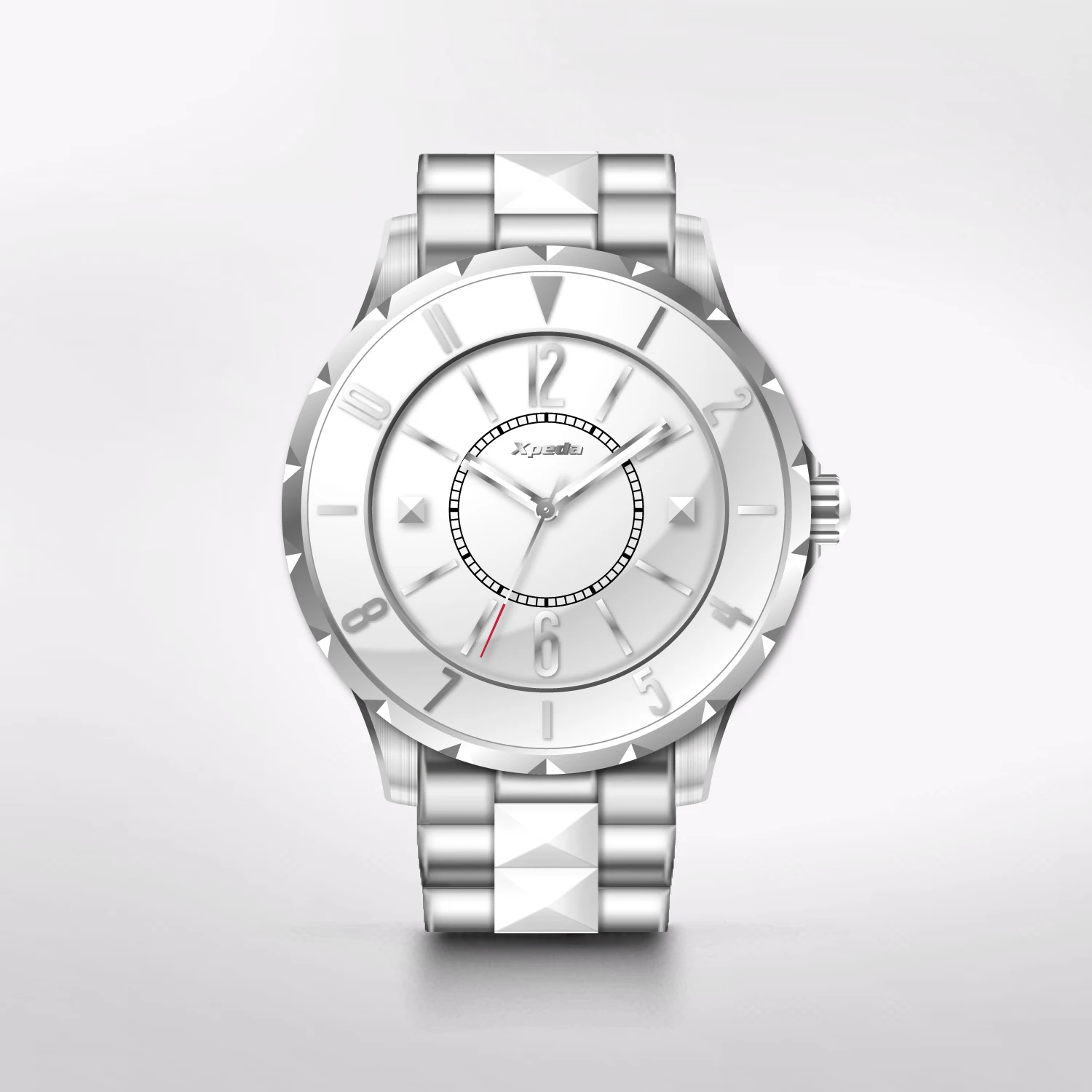 TIME BOX TC517B oem custom logo PVD glod plating 316L stainless steel with ceramic band enamel dial ronda quartz watch