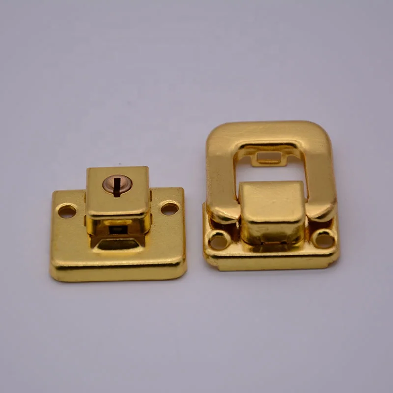 Suitcase hasp latch Antique gold box decorative buckle Luggage square lock Suitcase lock hook hinge