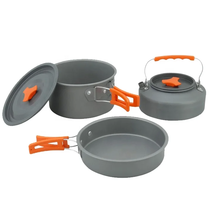 2023 Aluminum Alloy Outdoor 2PCS Camping Pots Set / Cookware / Cookset