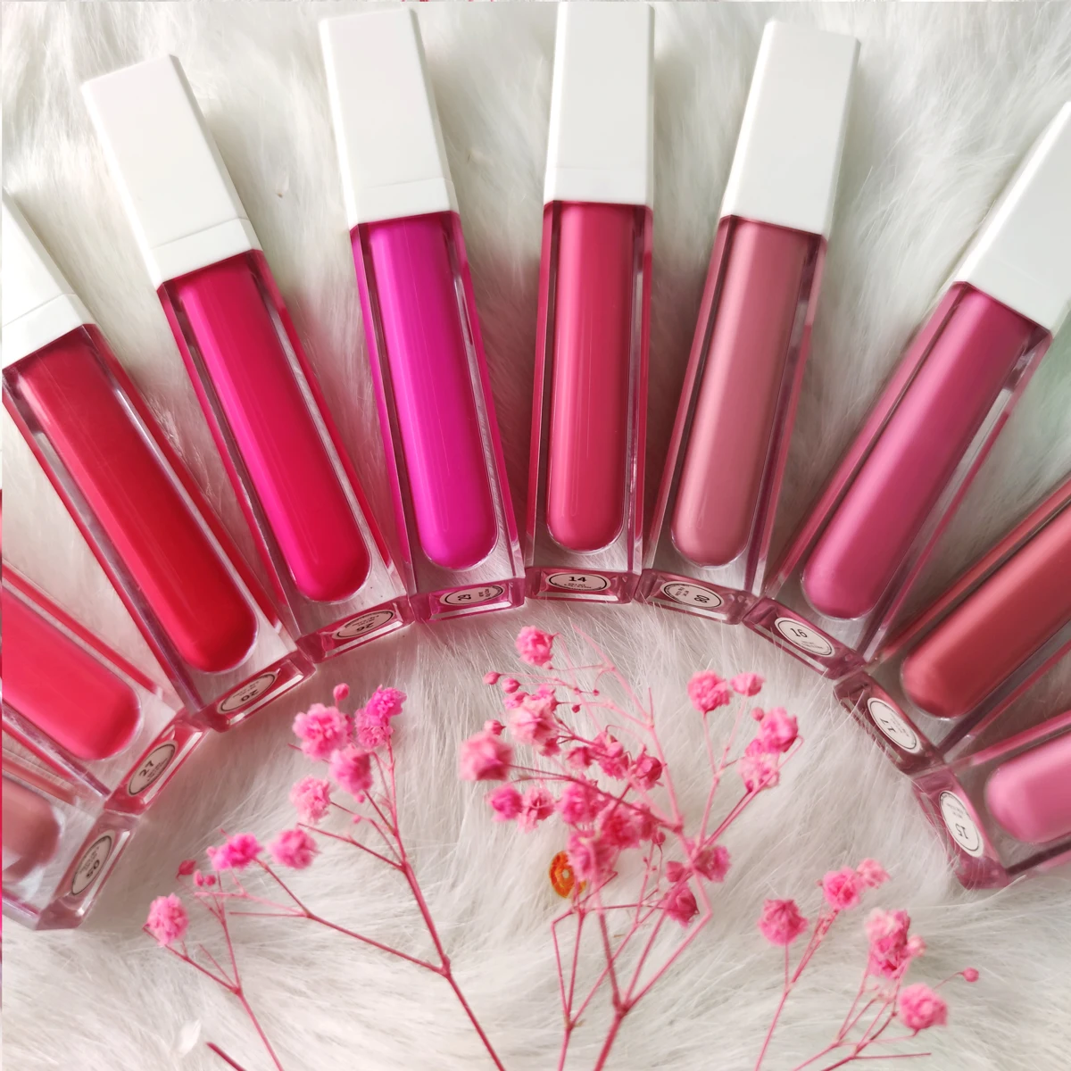 Wholesale bulk luxury beauty shine liquid lipstick red long lasting liquid lipstick sweet smelling matte custom liquid lipstick