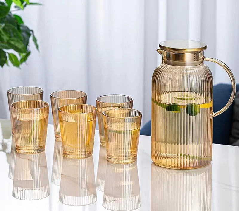 glass teapot and cup set Borosilicate glass tea pot