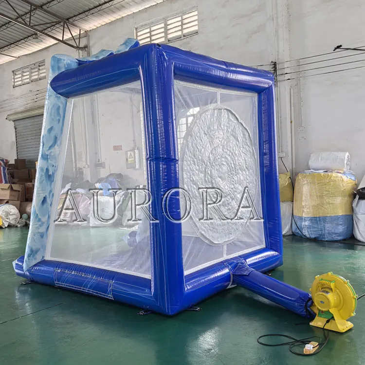 Outdoor Interactive Carnival Game Double Inflatable Flying Axe Throwing Target Giant PVC Inflatable Throwing Axe Sale