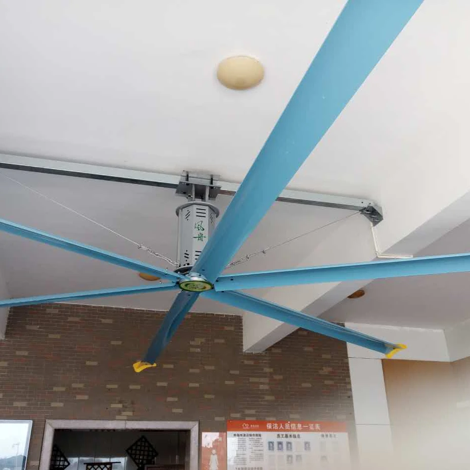 6,12 м/20 футов большой диаметр маломощный воздушный охлаждающий вентилятор Hvls большой промышленный потолочный вентилятор для молочной фермы