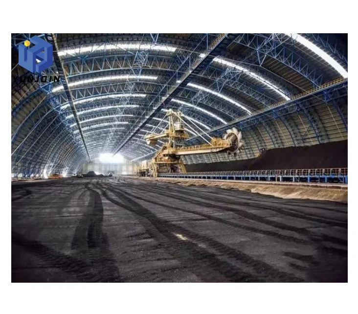 Yunjoin Galvanized Steel Space Grid Frame Truss Dome Structure Dry Coal Shed in Power Plant