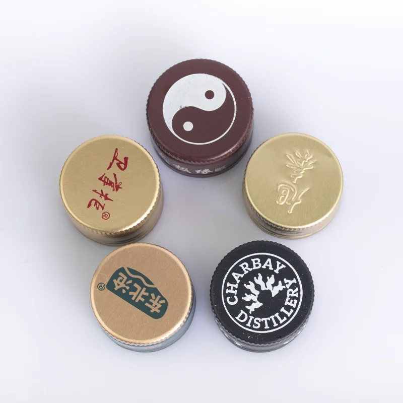 Customized Logo 33-400 28-400 Aluminum Plastic Cap Liquor Vodka Cap Thread Finishes Standard Gpi Screw Cap