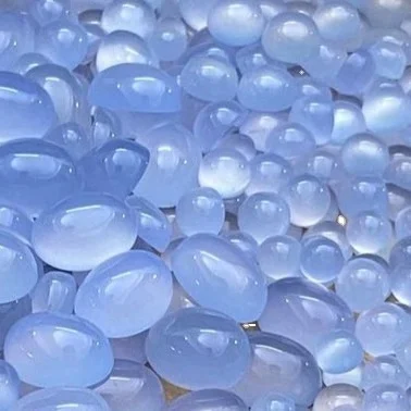 
Wholesale Blue chalcedony cabochons crystal gemstone blue agate jade jasper cabochons rings 