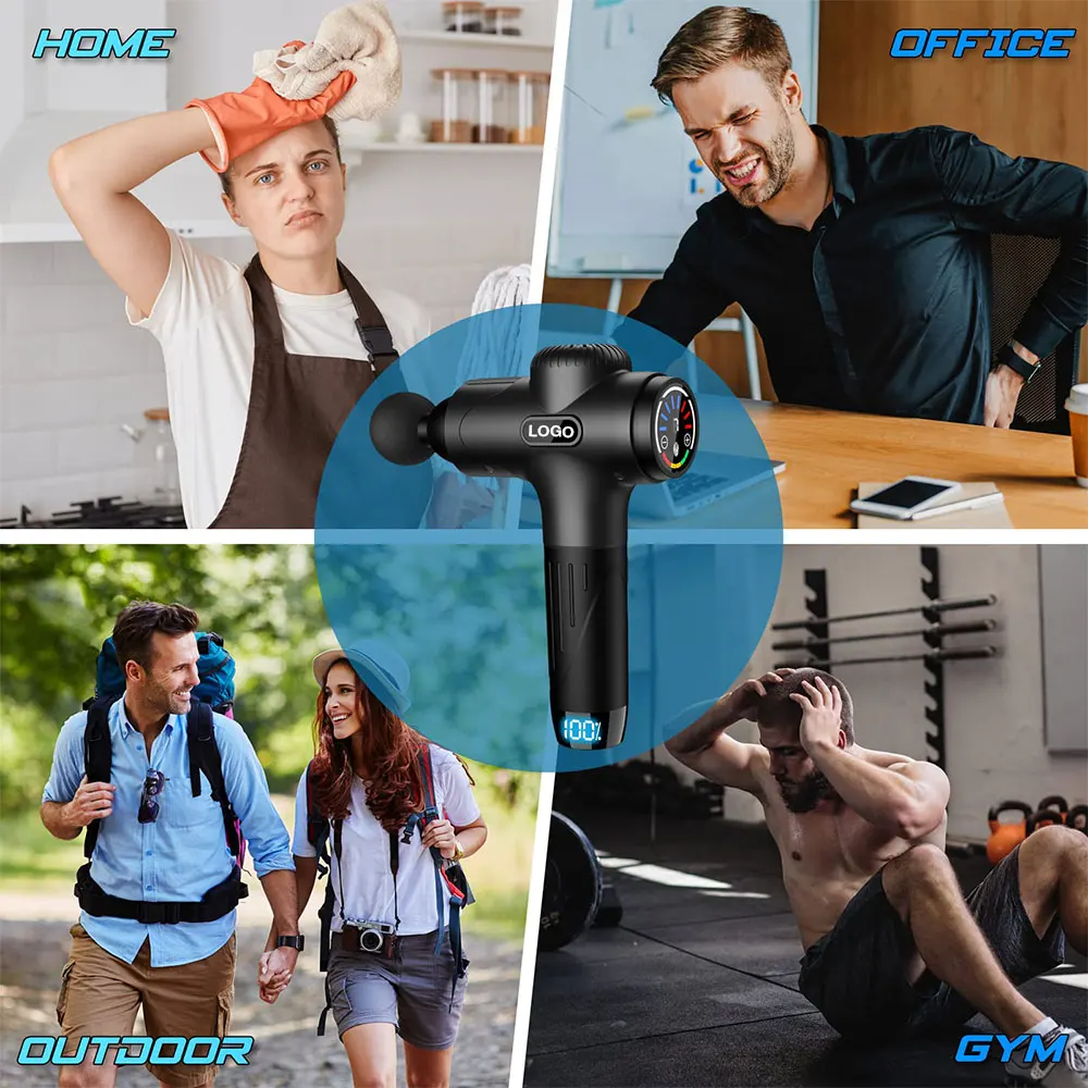 2024 Recovery Brushless Motor Electric Muscle Sport Gun Massage Products Portable Gym Machine Deep Tissue Massager Massage Gun
