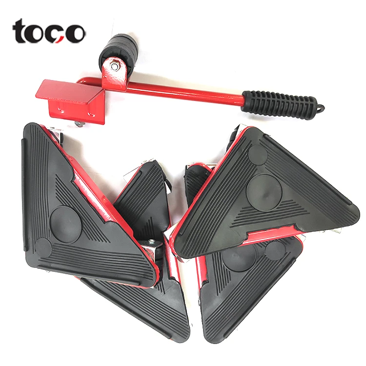 TOCO Transport Lift Move Slides Trolley Easy Moving 5 Packs Mover Tool Set 5pcs Furniture Lifter Sliders Kit
