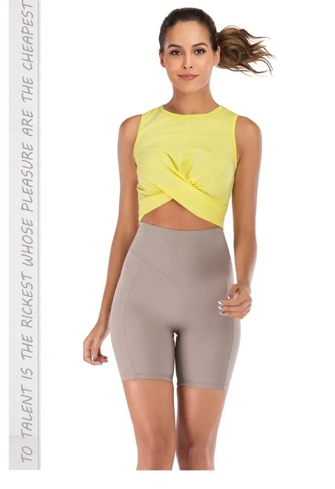 High-Grade Fabrics High Waisted Breathable Soft Women Fitness Yoga Shorts