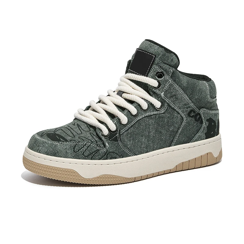 High Quality Oem Custom Design Fashion Denim Men Shoes With Logo Manufacturers Customized Sneakers For Men