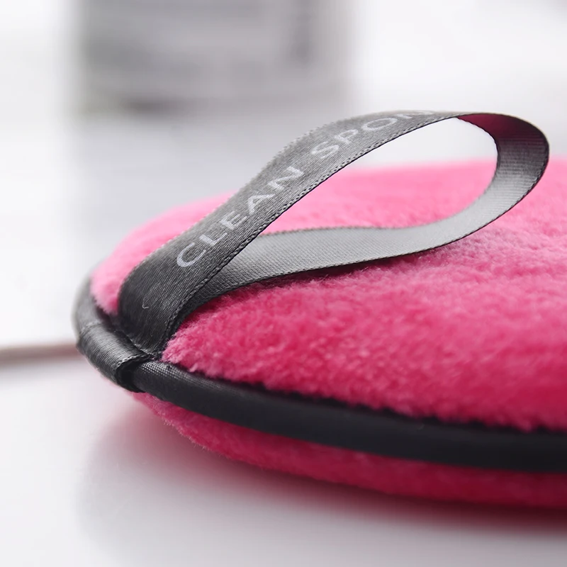 Hot Selling Round Makeup Remover Cleaning Sponges Microfiber Washable Facial Makeup Remover Pads