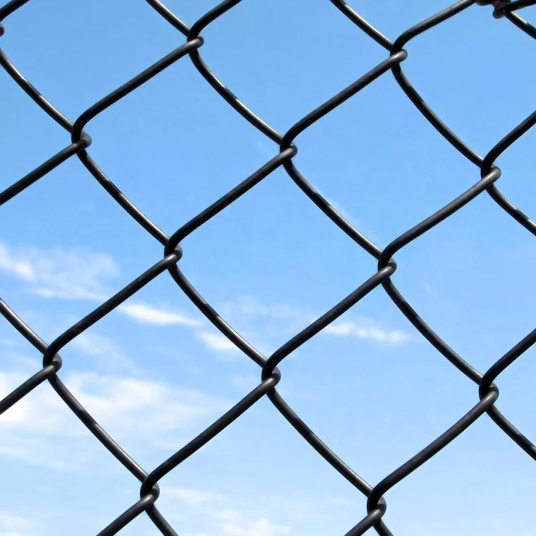 Highway pvc coated chain link fence Sports ground hot dipped galvanized diamond fence Basketball court woven cyclone wire mesh