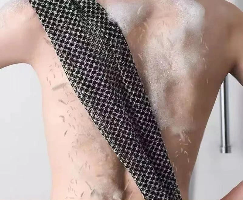 Japanese Charcoal Carbon Fiber Bath SPA body wash towel Japanese Exfoliating Body Scrub Towel