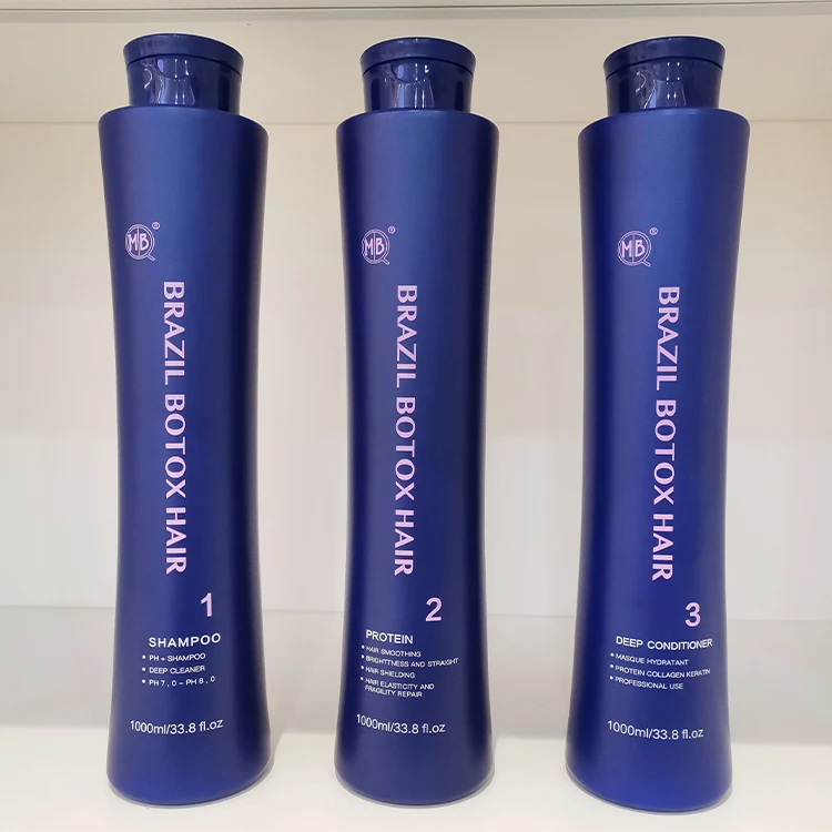 8% Pure Brazilian Keratin 1L Shampoo Conditioner Set Keratin Repairing for Hair Treatment