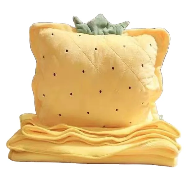 Amazon hot sale creative cartoon multi-function 2 in 1 pillow blanket Cushion