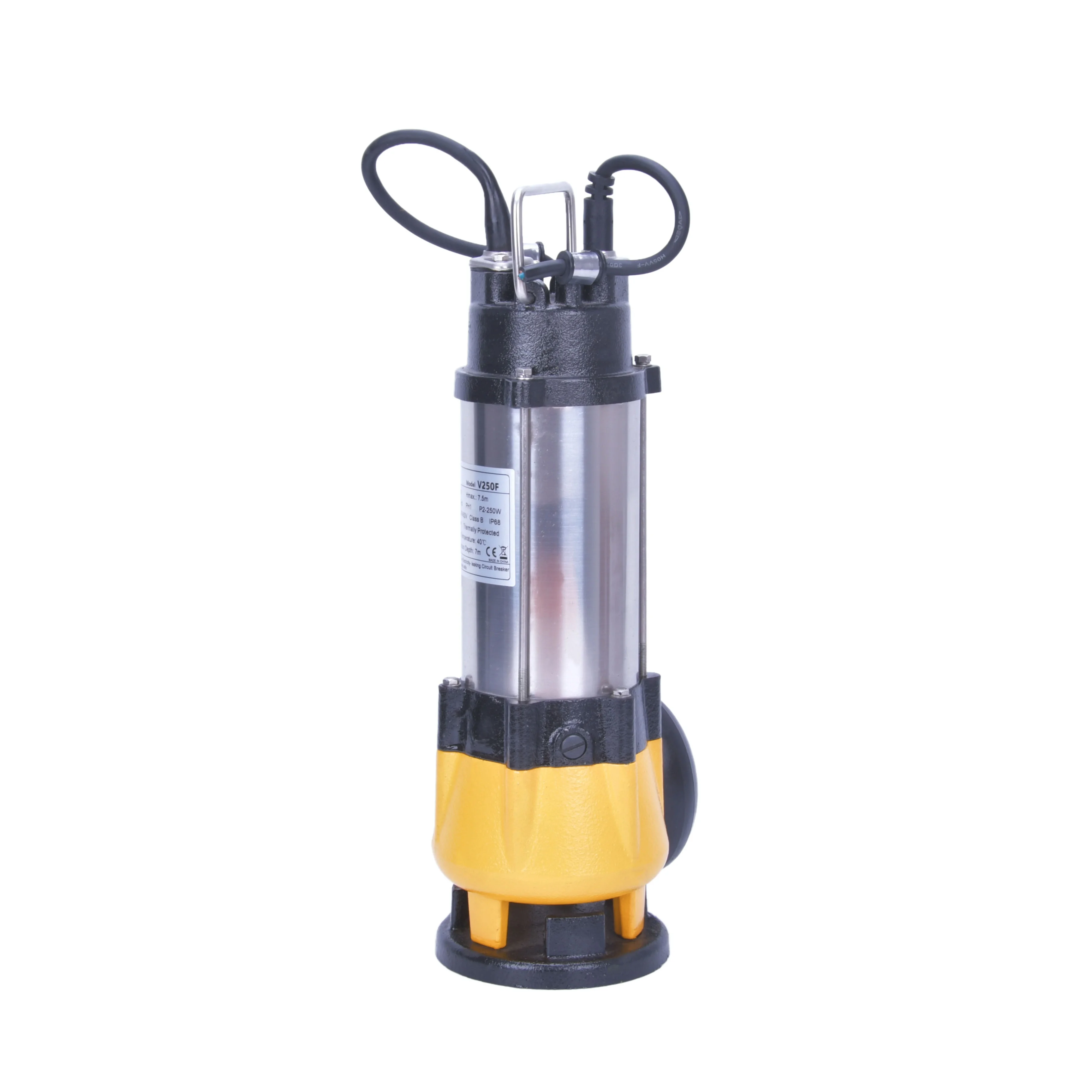 1/3 hp 220V auto run stop high quality submersible sewage water pump with float switch