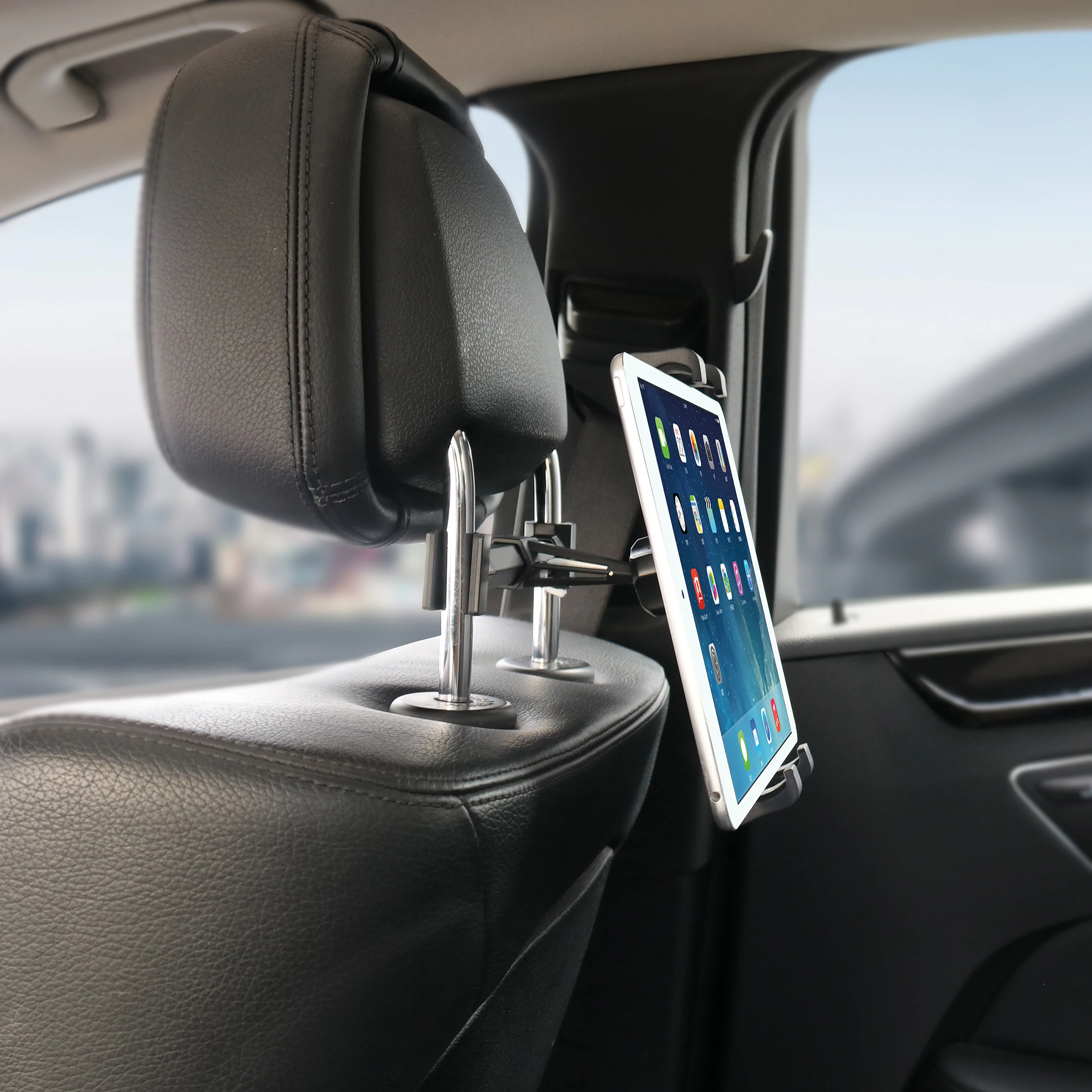 Универсальный автомобильный держатель для подголовника планшета ПК с подставкой H113 + C113