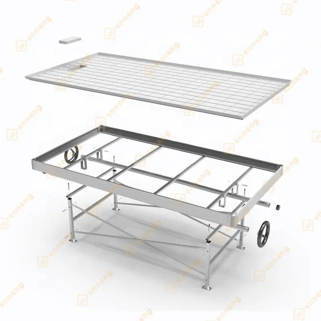 4X8 Тепличный скручивающийся стенд Abs лоток Ebb и потоковый стол для посадки