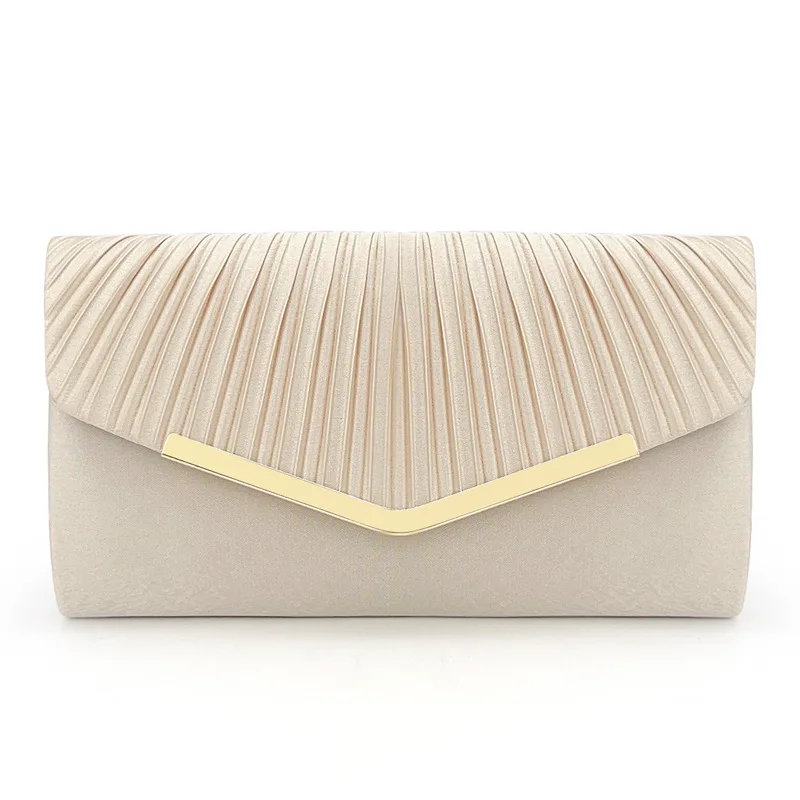 Evening Pleated Envelope Clutch Purses And Handbags Envelope Pu Leather Chain Women Large Envelope Bags Clutch Bag