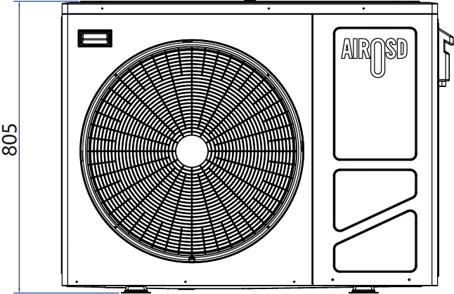 Hot sale R32 9kw DC inverter heating+cooling+DHW heat pump water heater -35degrees