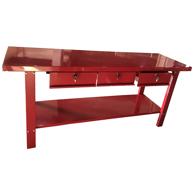 Promotional Top Quality Customized sheet bending services heavy duty metal workbench with three drawers