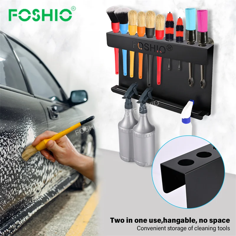 Foshio автохимия кисть инструмент для обертывания держатель бутылки опрыскивателей висит стеллаж для хранения Настенный