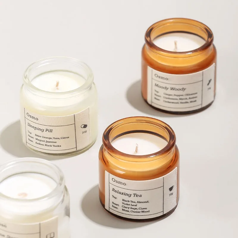 Wholesale Custom 100ml Custom Color Glass Empty Luxury Candle Jars With Wood Cork Lid