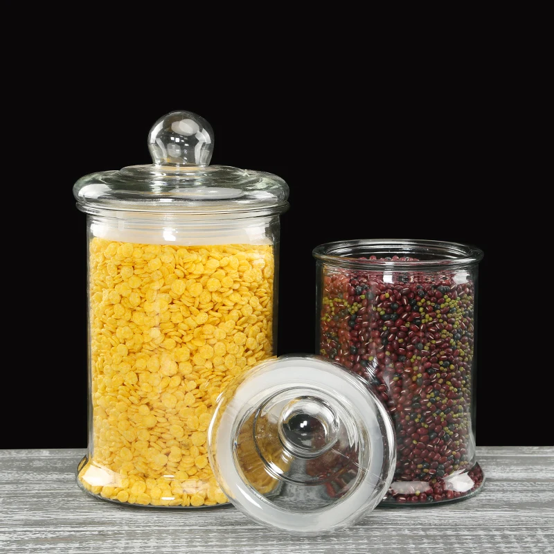 
Wholesale Kitchen Storage Bottles Fruit Canning Food Container With Airtight Dome Glass Cover 