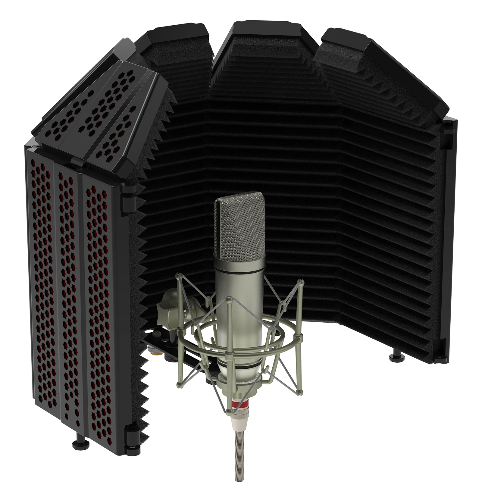 GPUB New Design On Sale Acoustic Foam Windshield Isolation Microphone Shield for Music Studio Room
