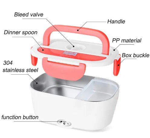 Electric Lunch Box Food Heating Stainless Steel Household Eco Friendly Portable Thermo Lunch Box