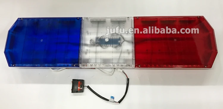 Cheap 47 inches red blue white amber green vehicle truck warning light bar 88w red blue LED flashing used emergency light bars