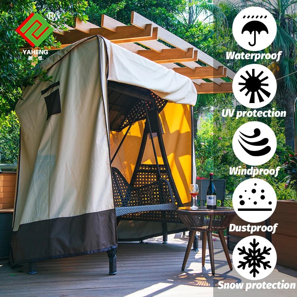 YAHENG Customized Waterproof UV Proof Outdoor Furniture cover Waterproof Swing Cover, 2 / 3 Seater Patio Swing Furniture Cover
