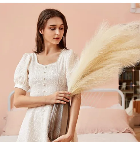 Pampas Grass Bouquet For Home Decoration Top Sell Wedding Decorative Dry Flower Long Feather Fluffy Natural Pampas Grass