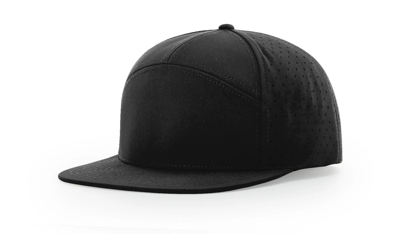 wholesale Price Custom Cotton 7 Panel Snap Back Cap Plain Snapback Cap