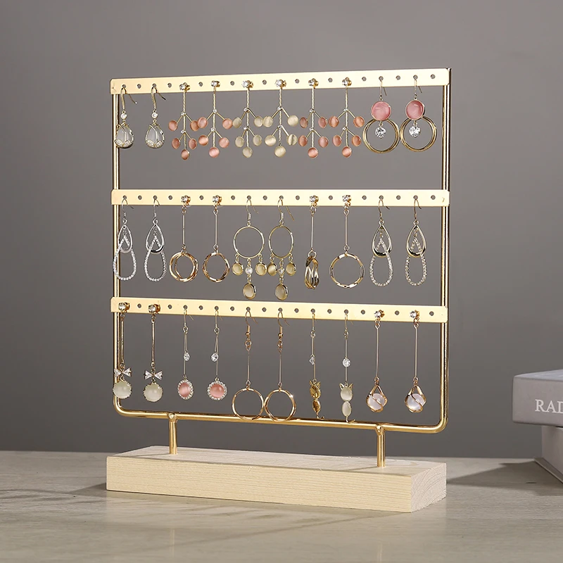 Factory Custom Metal Jewelry Rack Display Earring Necklace Metal Display Modern Design Jewelry Display Set