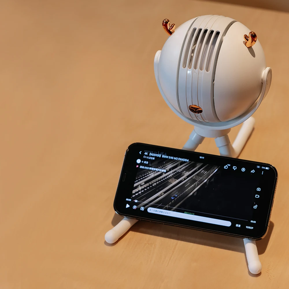 2022 New Battery Operated Portable Baby Stroller Fan Flexible Tripod Clip USB Handheld Personal Mini Bladeless Fan