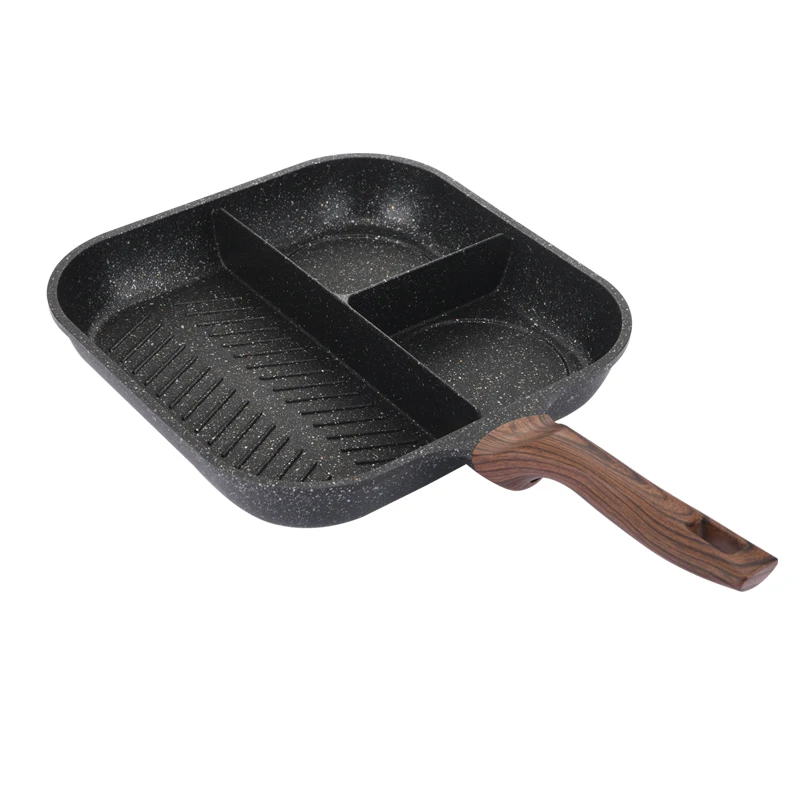 Сковорода сковородка 3 в 1 разделенная, не липкая, 28 квадратных форм