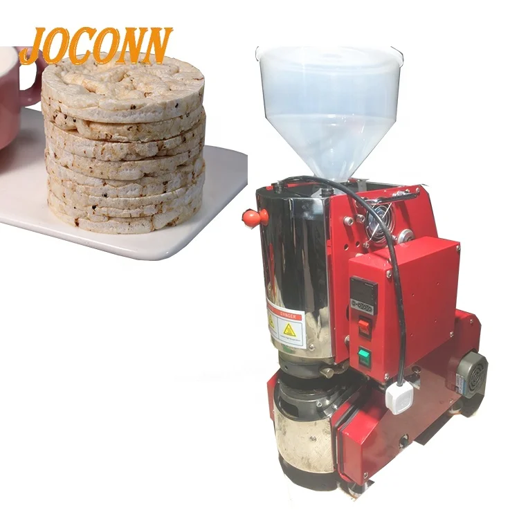High Efficiency Automatic Rice Cracker Snack Making Machine Small Rice Cake Popping Machine Table Top Rice Puff Machine